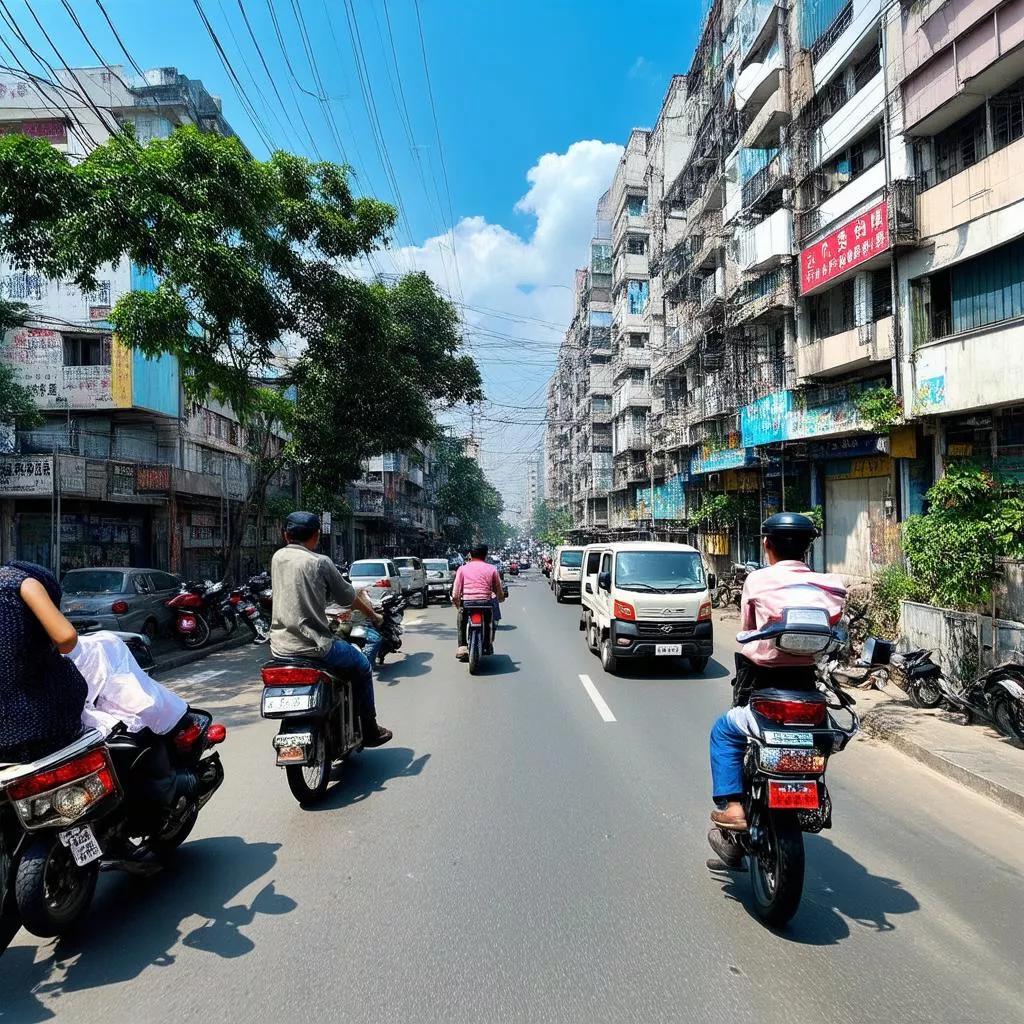 Modern Traffic in Hanoi