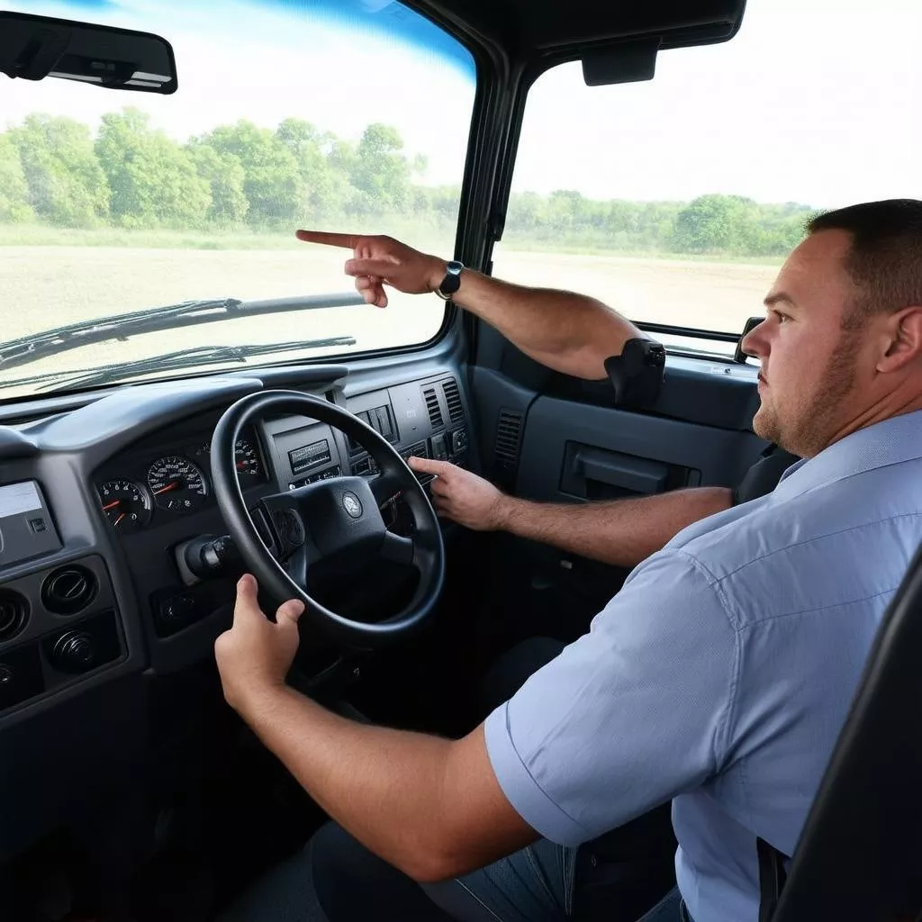 Giáo viên dạy lái xe tải