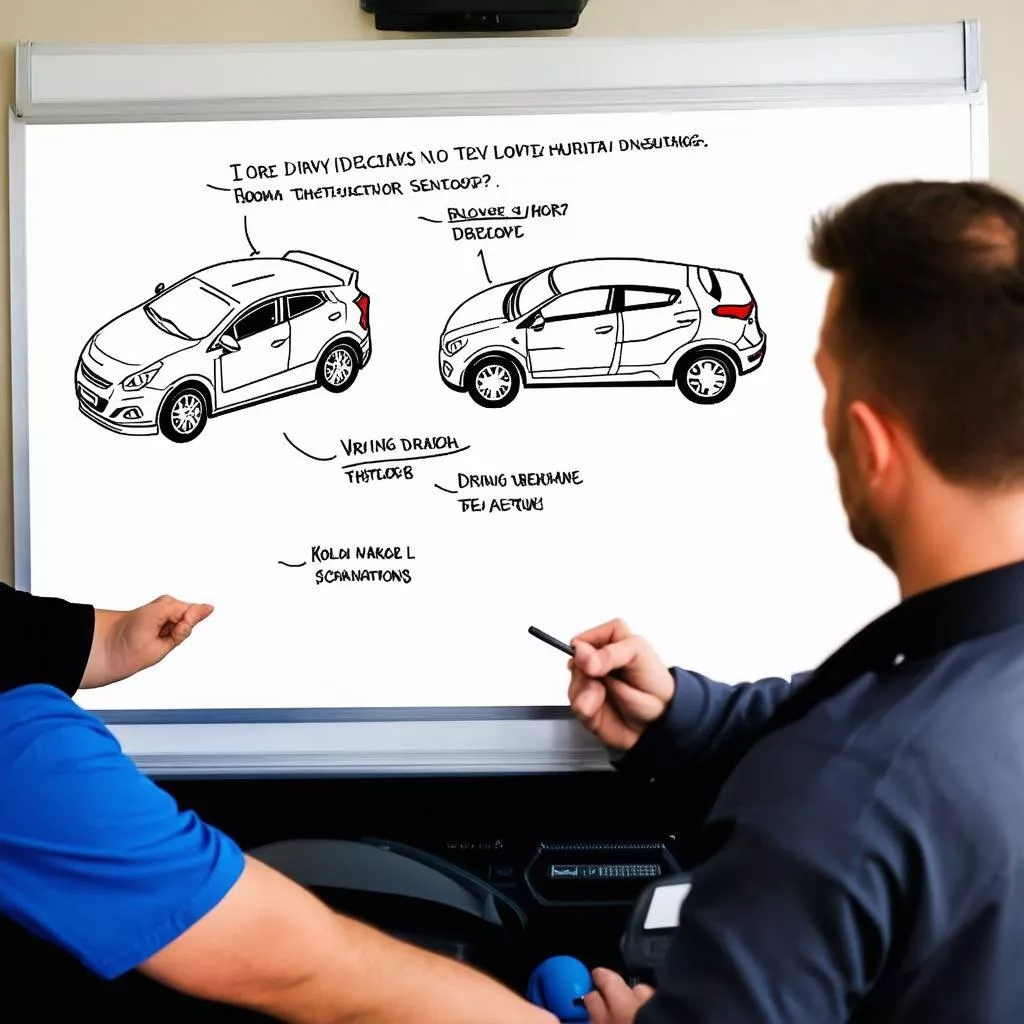 Giáo viên dạy lý thuyết ô tô