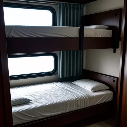 À l'intérieur d'une cabine luxueuse : Découverte de l'aménagement intérieur d'un autocar couchette haut de gamme