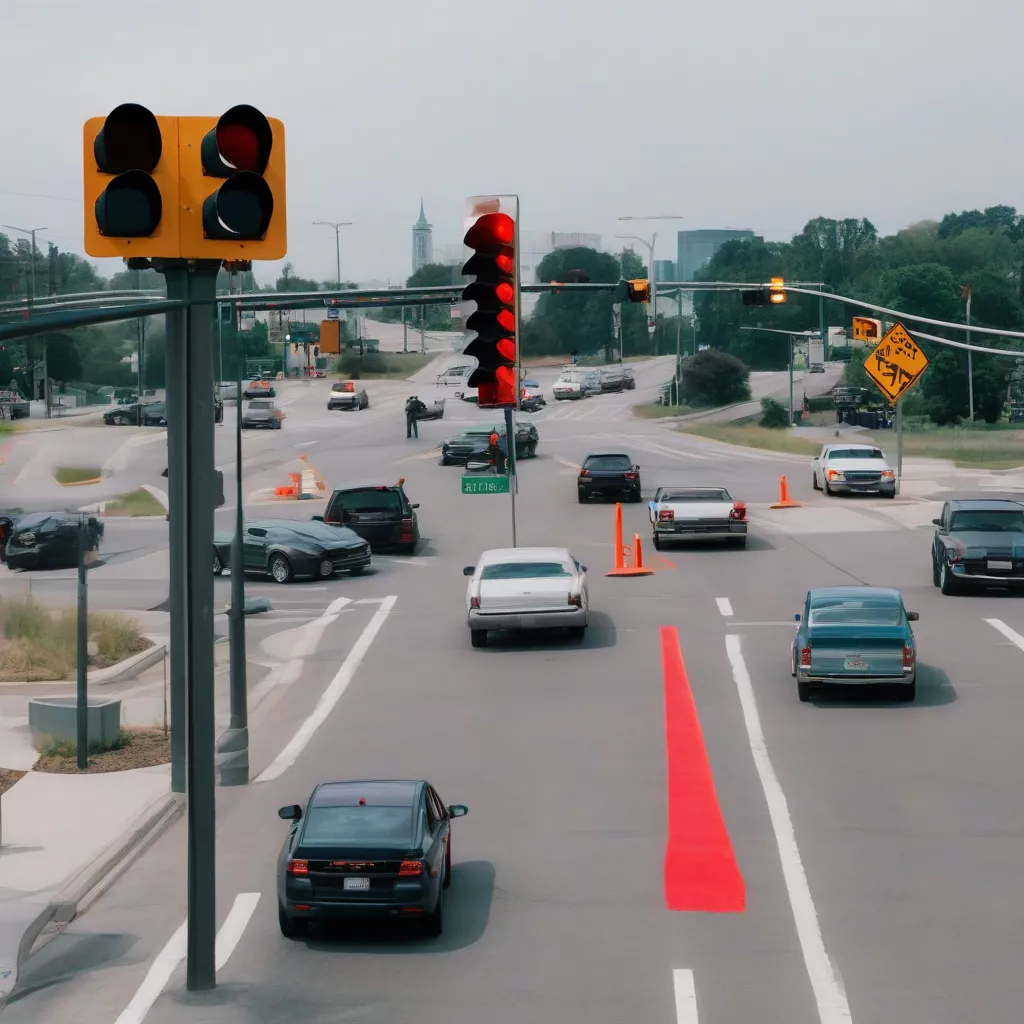 Maintaining a safe following distance at a red light