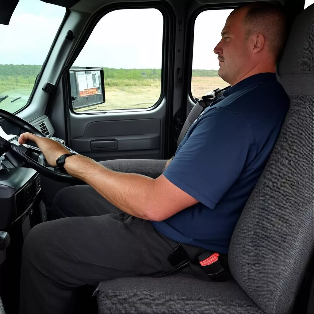 Gối Tựa Lưng Ô Tô Cao Su Non trên Xe Tải