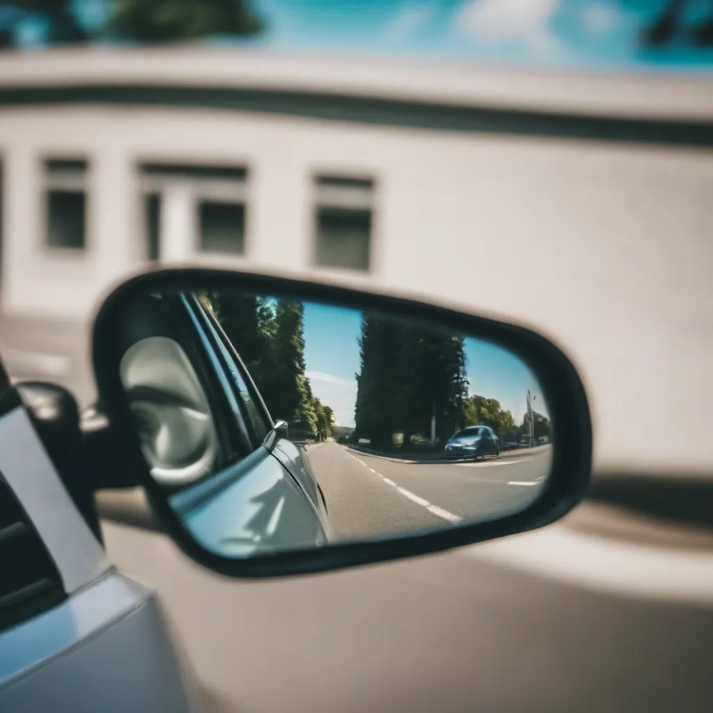 Anti-glare convex car mirror