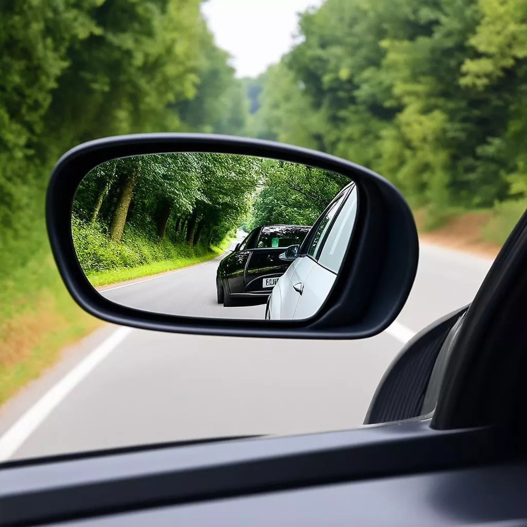 Right side mirror of a car