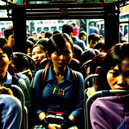 Passagers à bord du bus numéro 20