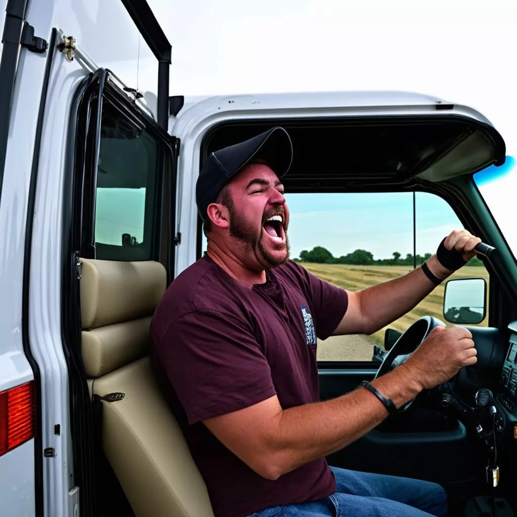 Hát Karaoke trên xe tải