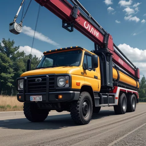 Hệ thống cẩu Unic URV343 trên xe tải Thaco Ollin900B