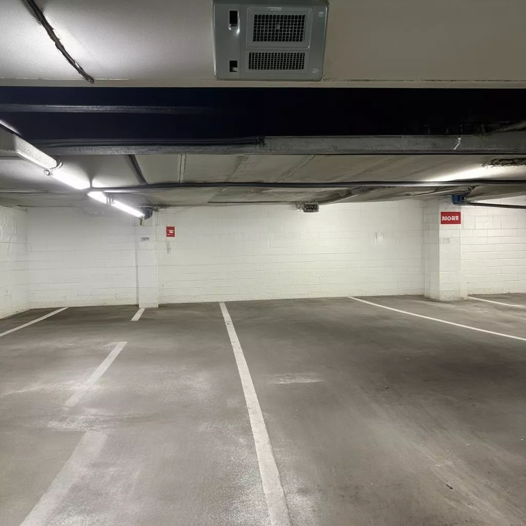Underground parking garage ventilation system