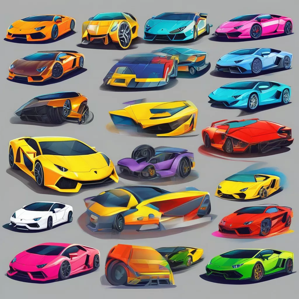 Bộ sưu tập hình vẽ siêu xe Lamborghini cho bé