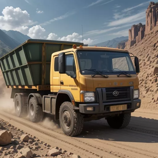 Xe tải ben Hoa Mai 6T45 2 cầu HD6450B.4X4-E2TD màu vàng