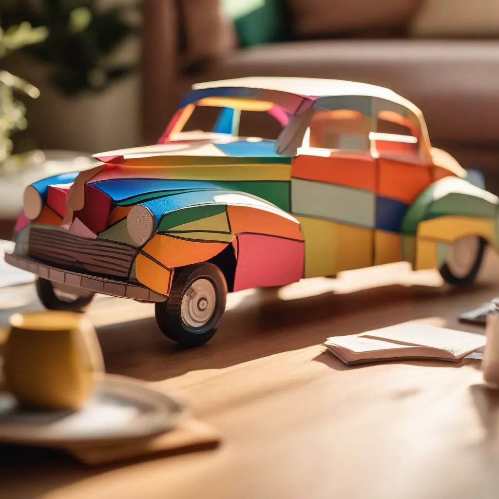 Hoàn thiện mô hình ô tô bằng giấy