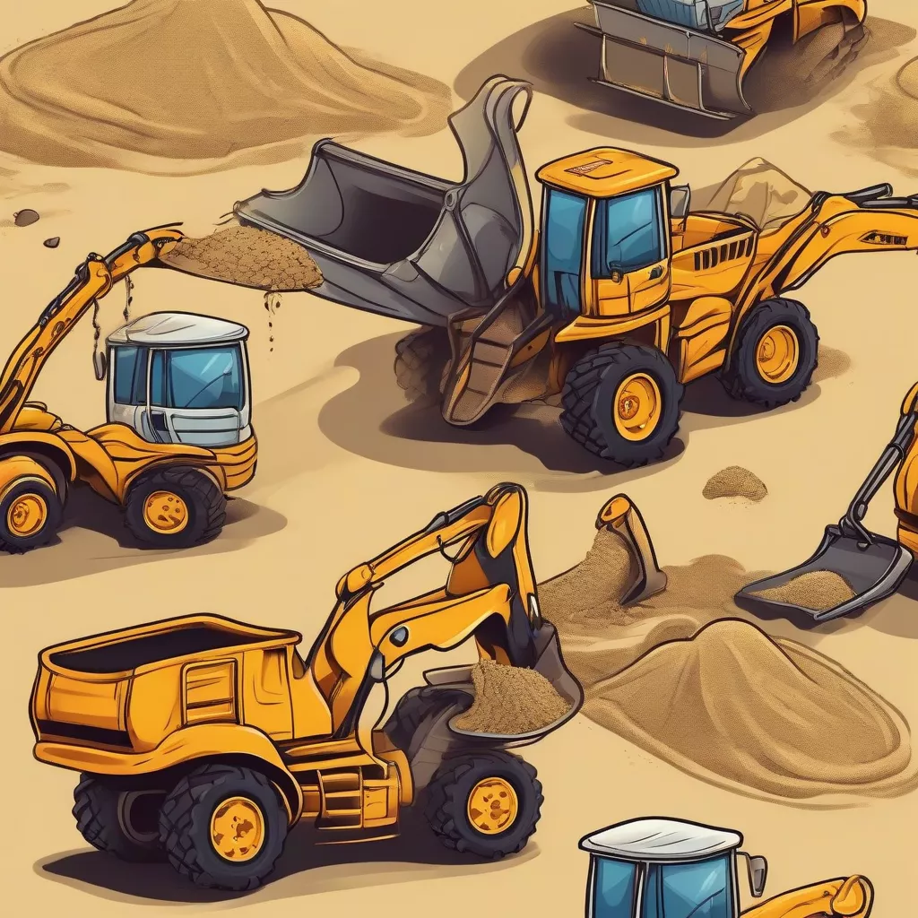 Hoạt hình ô tô cần cẩu xúc cát: Bé học hỏi, mẹ an tâm