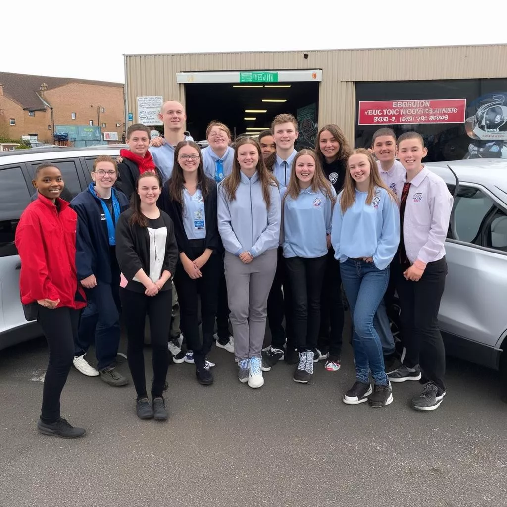Student driver practicing at a reputable driving school in Go Vap