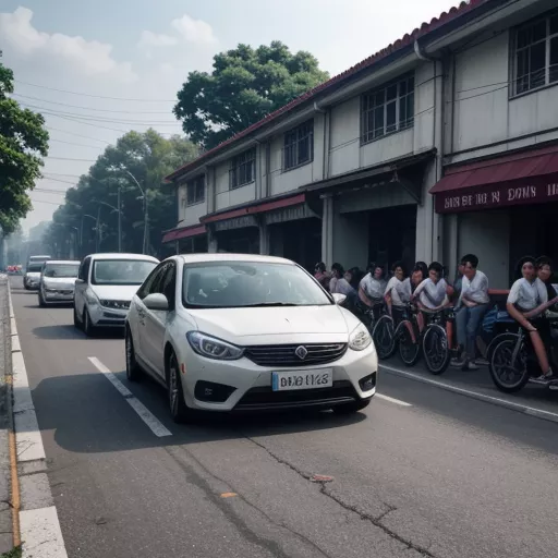 Aprender a conduzir no distrito de Hoan Kiem, Hanói
