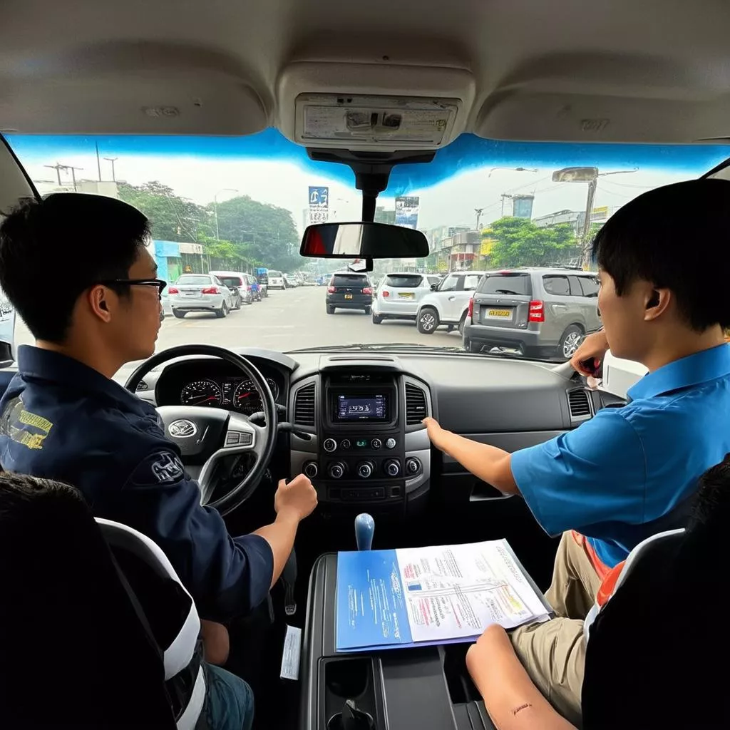 Aulas de condução de camiões em Hanói