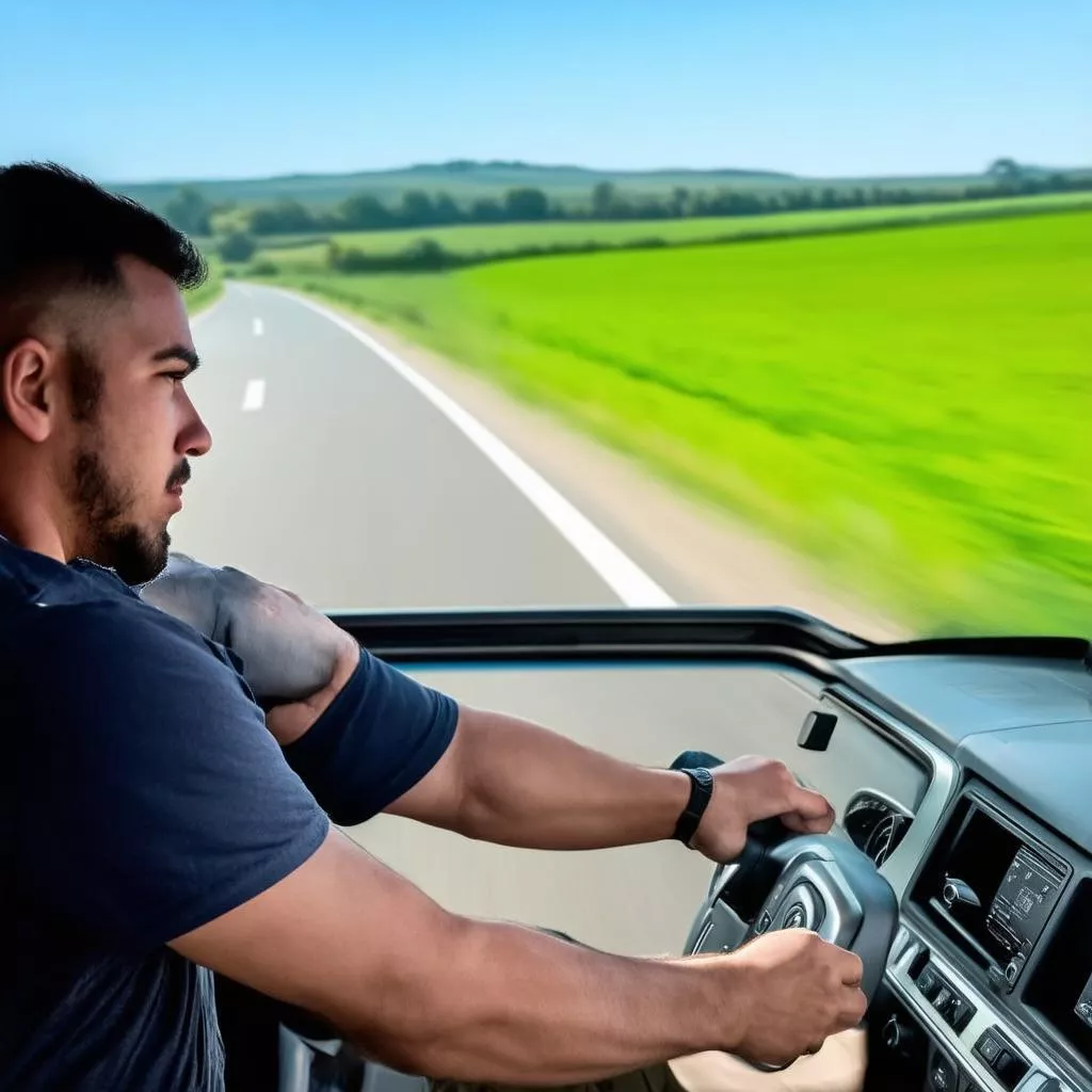 Truck driving lesson