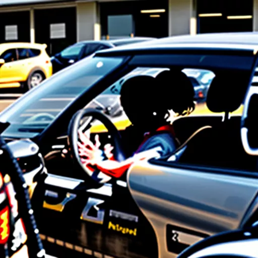 教習生が運転の練習をしている様子