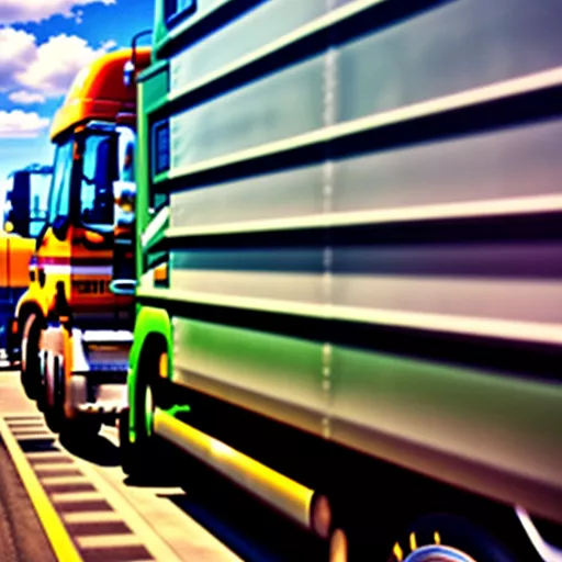 Student learning to drive a truck