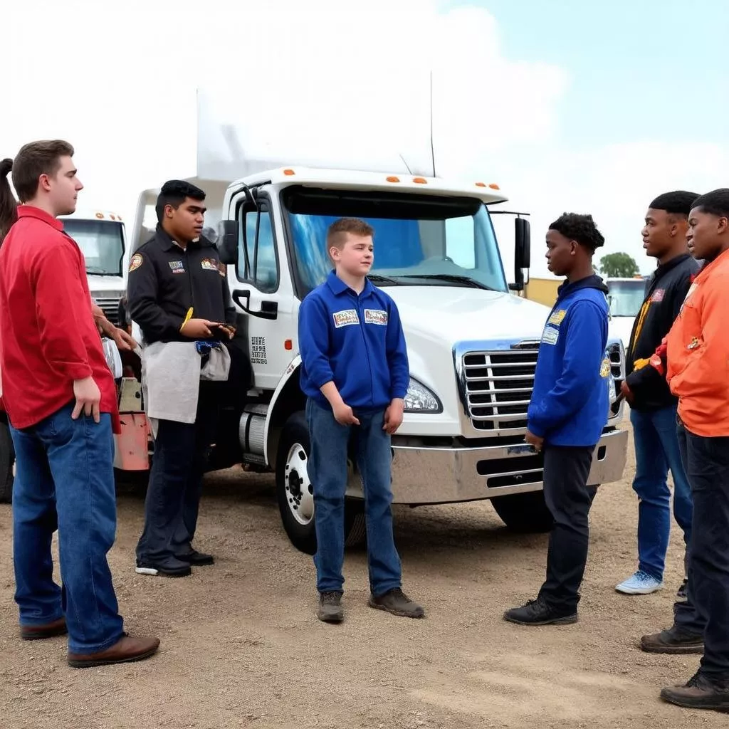 Học viên lái xe tải