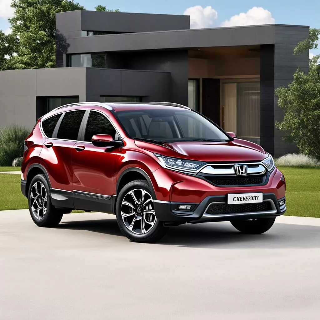 Honda CRV màu đỏ