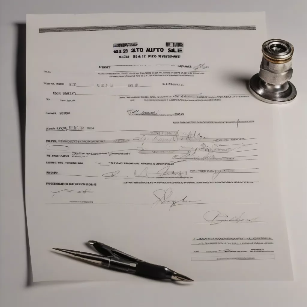 Hợp đồng mua bán phụ tùng ô tô: Những điều cần biết để tránh rủi ro