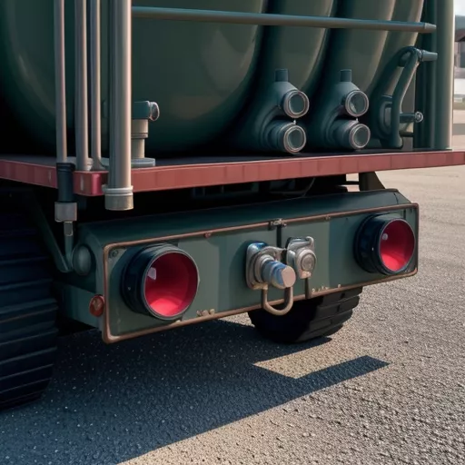 Cận cảnh hệ thống bơm và bồn chứa của xe bồn Hyundai 21 khối