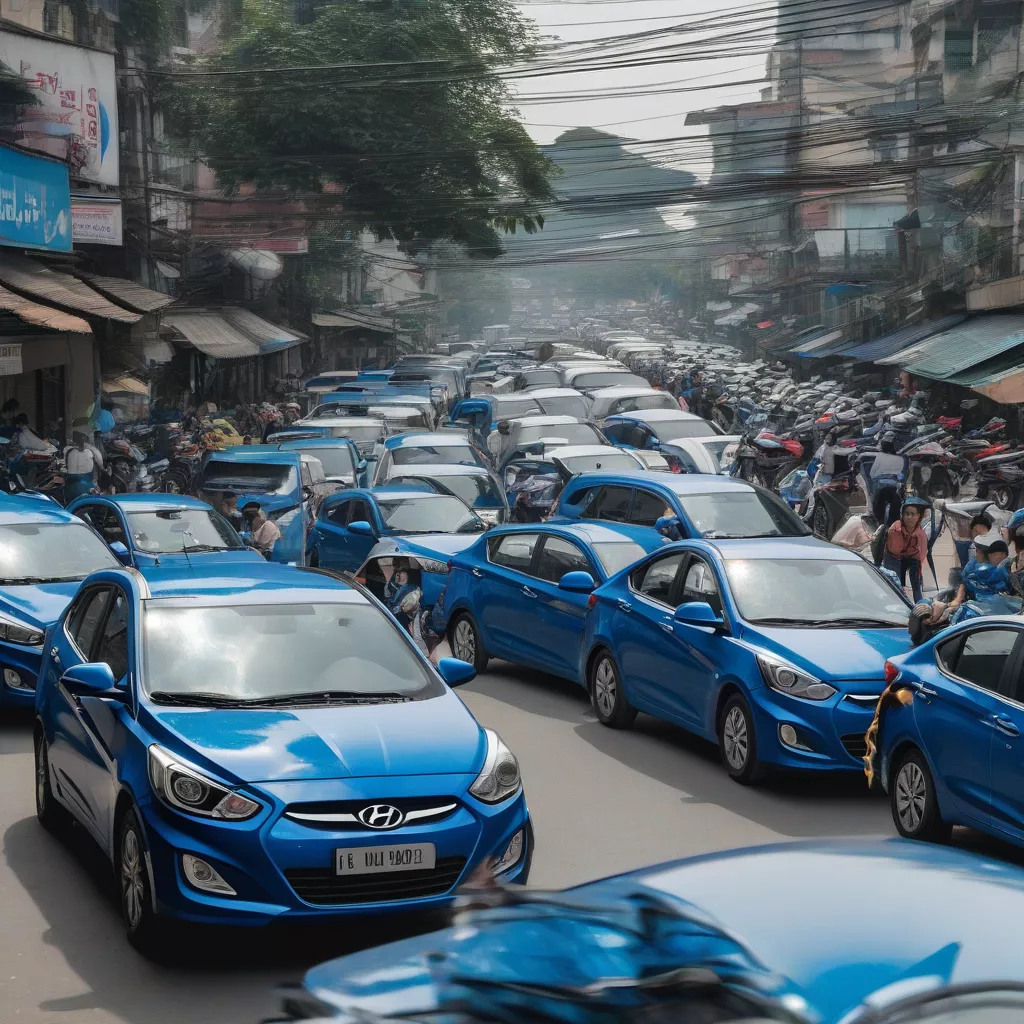 Hyundai Accent Blue Nổi Bật Trên Phố