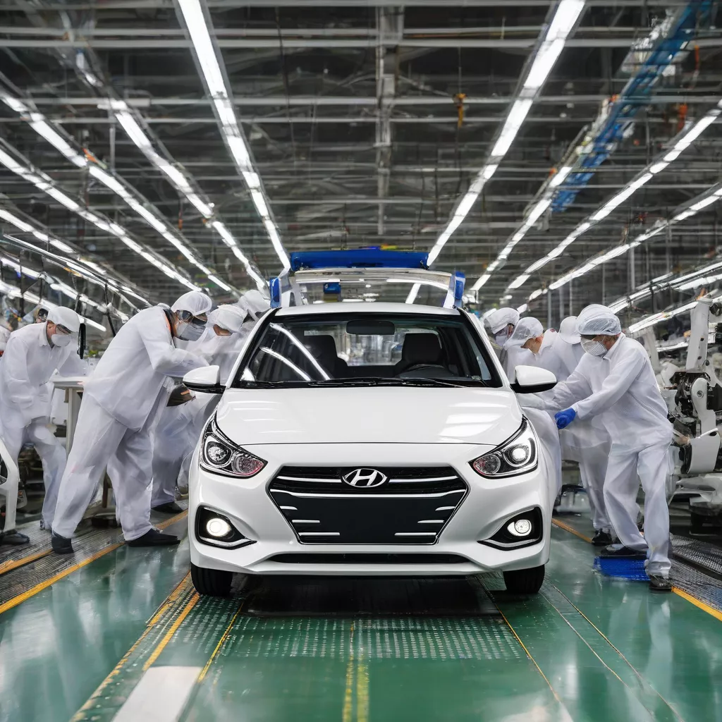 국내 조립 현대 엑센트 자동차