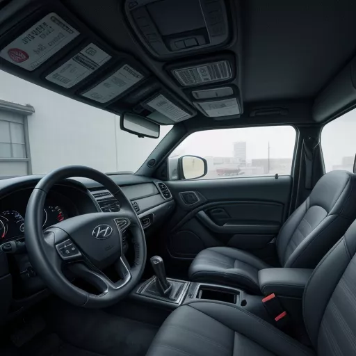 हुंडई HD240 ट्रक का आंतरिक दृश्य