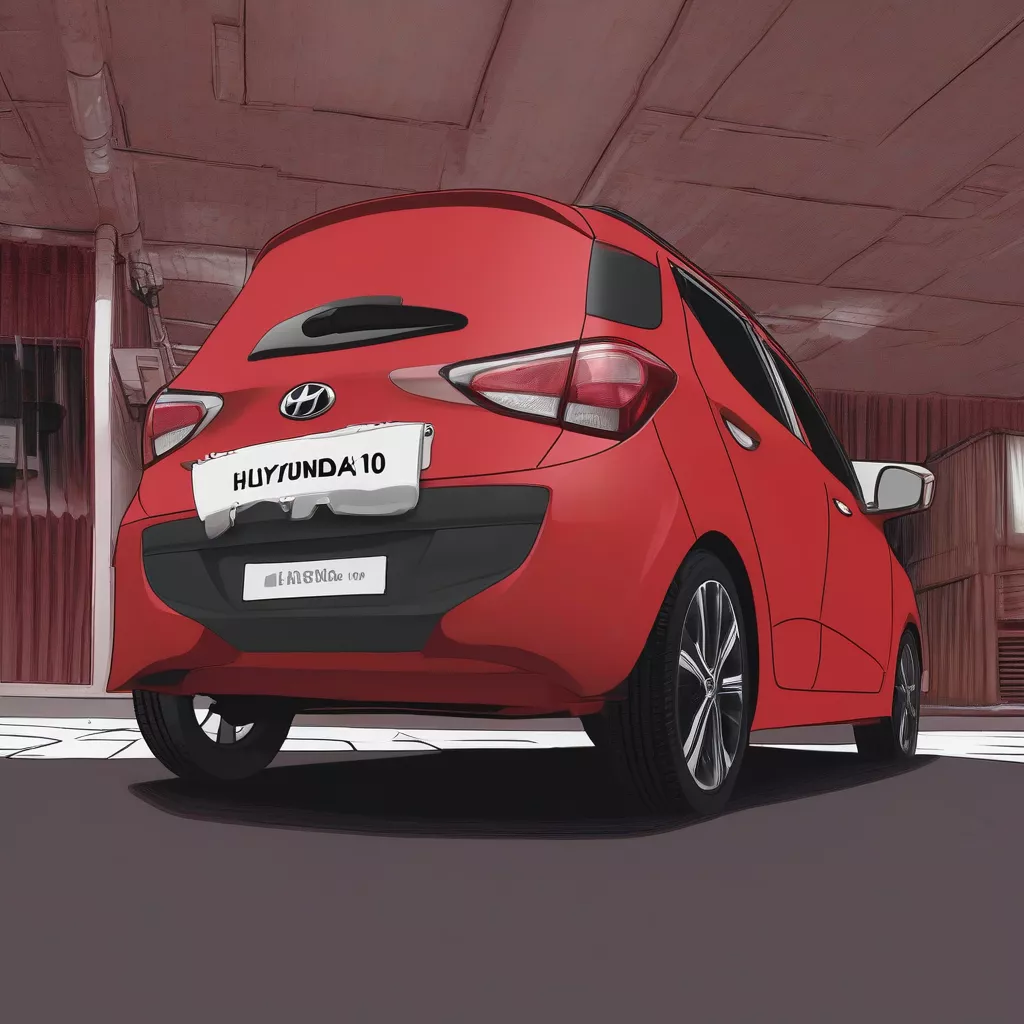 Hyundai i10 protected by a car cover