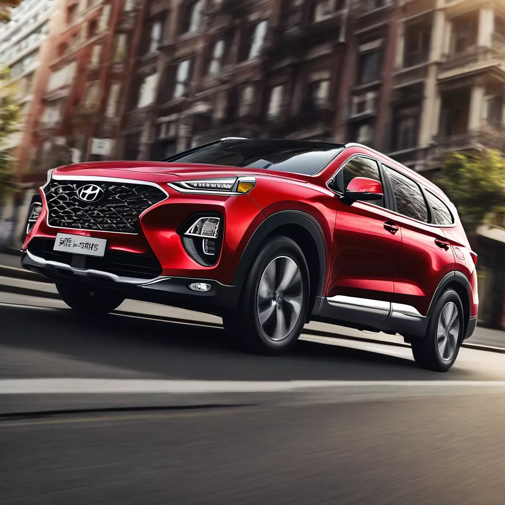 Red 2017 Hyundai Santa Fe