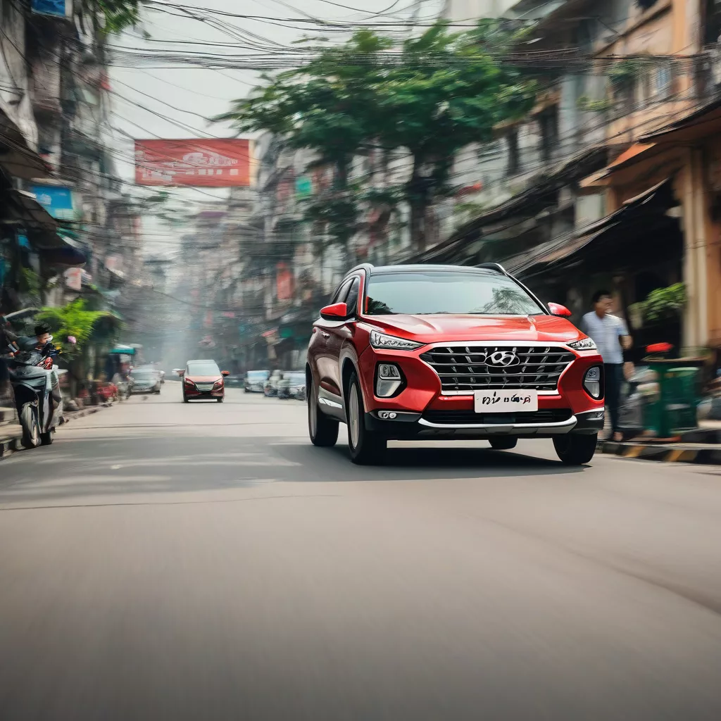 Hyundai Santa Fe on the Road