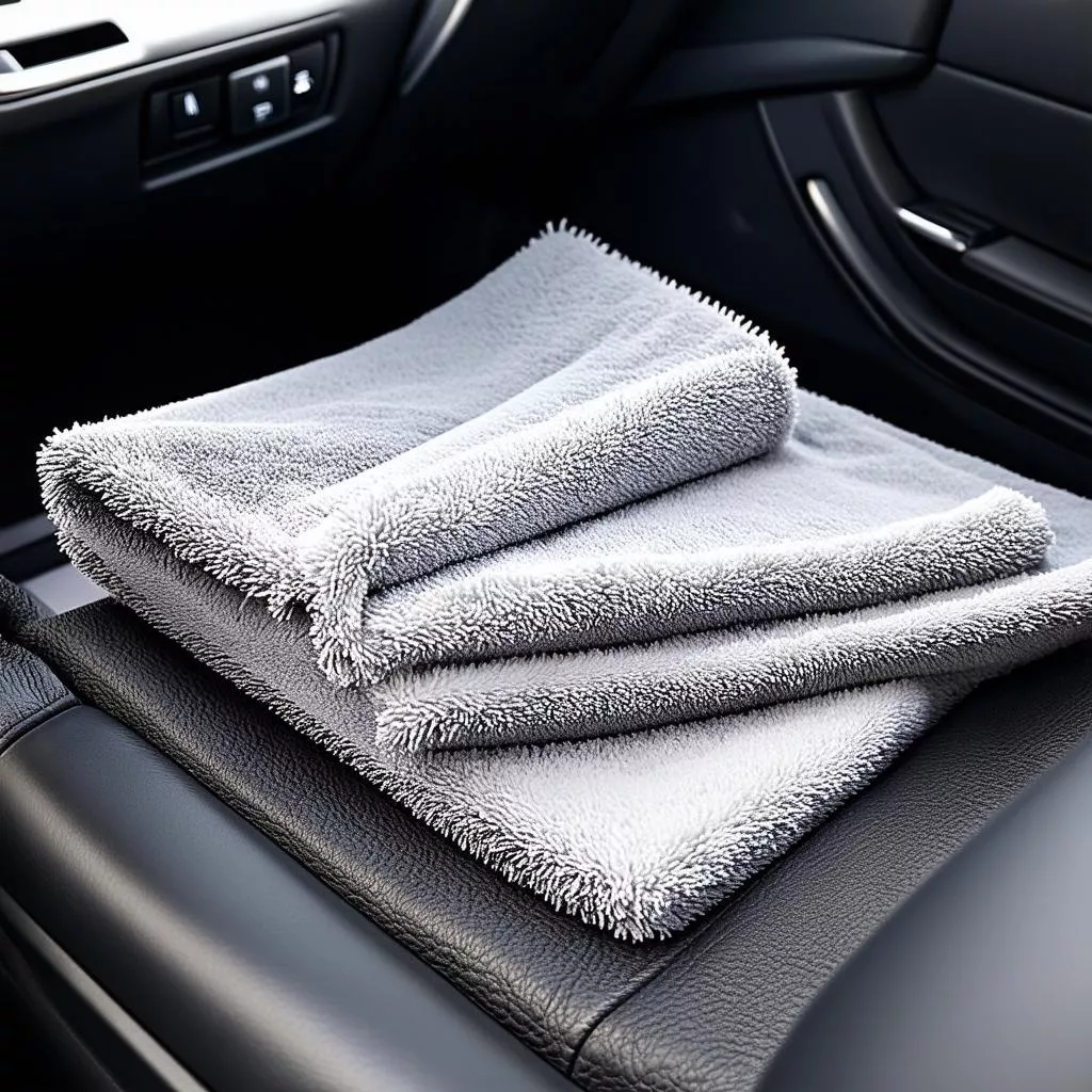 Soft cloth for wiping leather seats