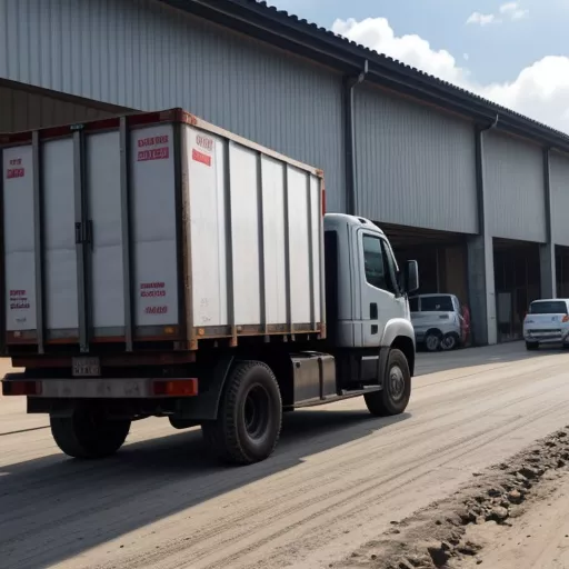 Xe tải đang được bốc dỡ hàng hóa tại kho hàng ở Buôn Ma Thuột