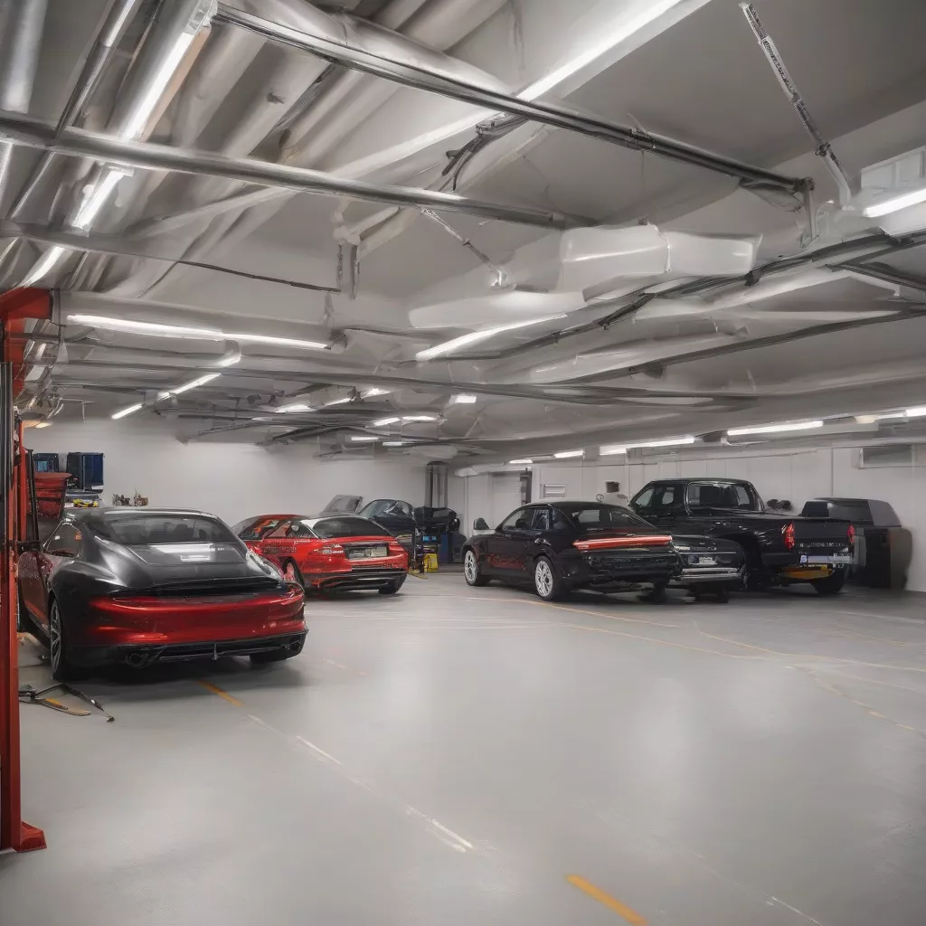 Spacious auto repair garage