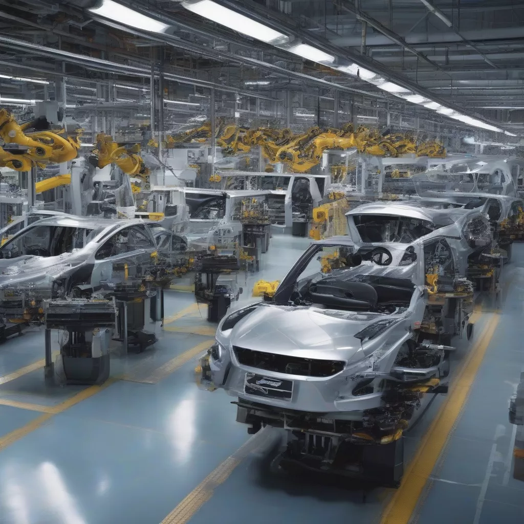 Khu vực sản xuất ô tô hiện đại
