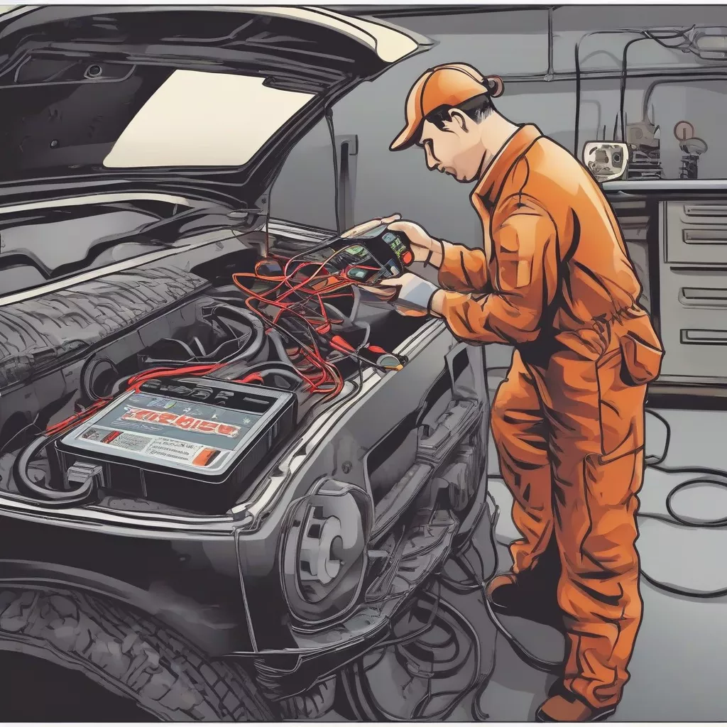 Inspecting a used car battery