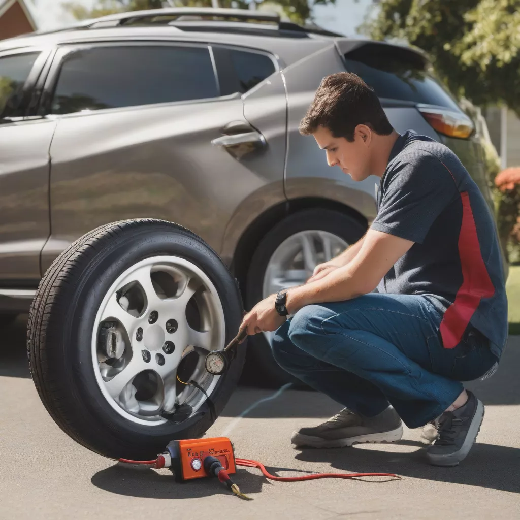 Kiểm tra áp suất lốp xe