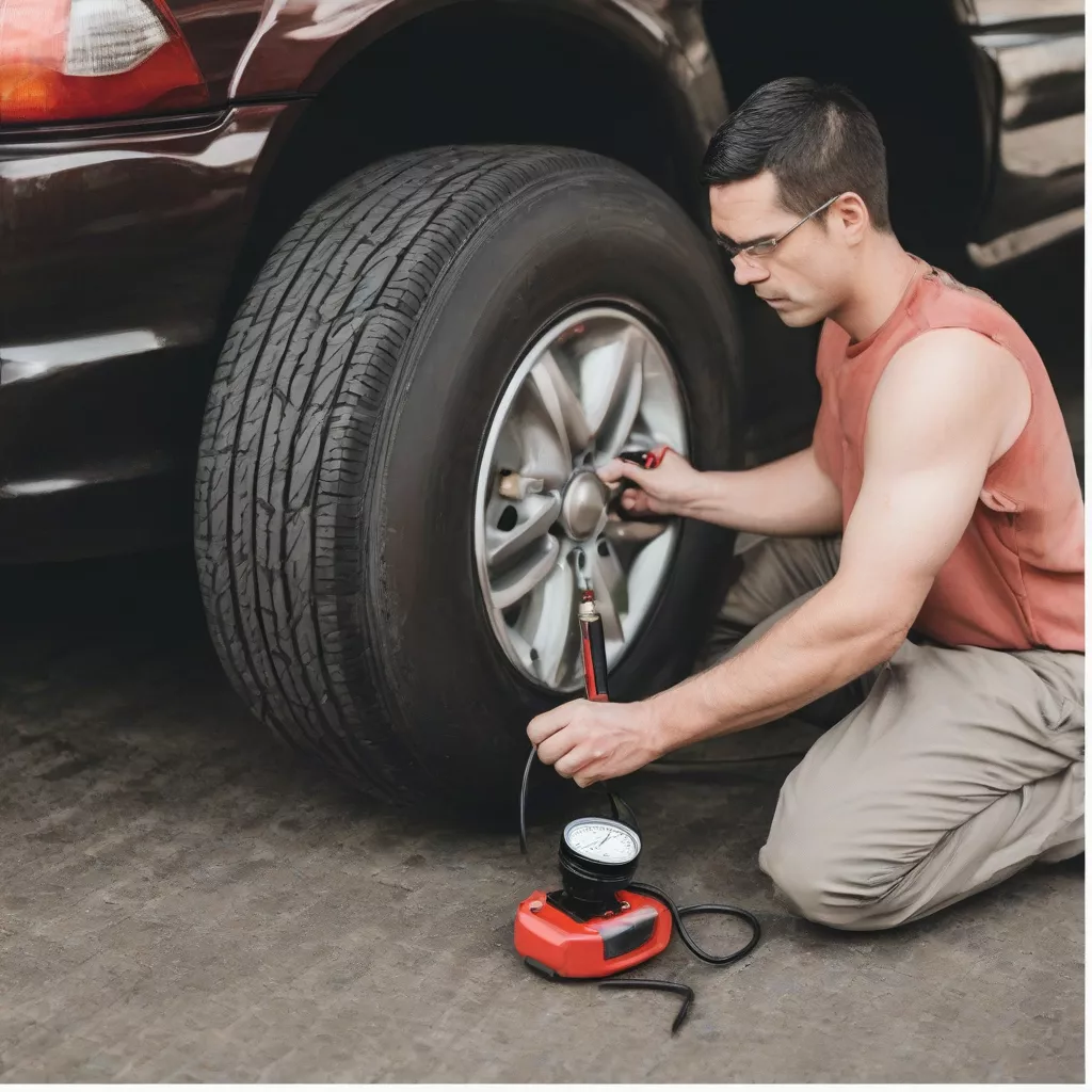 Kiểm tra áp suất lốp xe ô tô