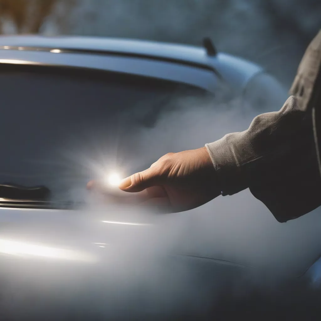 Checking car fog lights