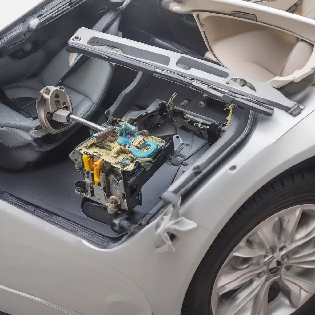 Inspecting a car door actuator