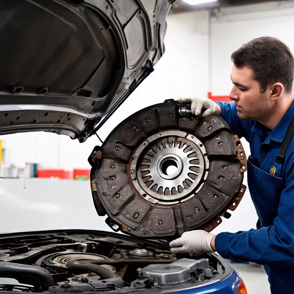 Inspecting a car clutch