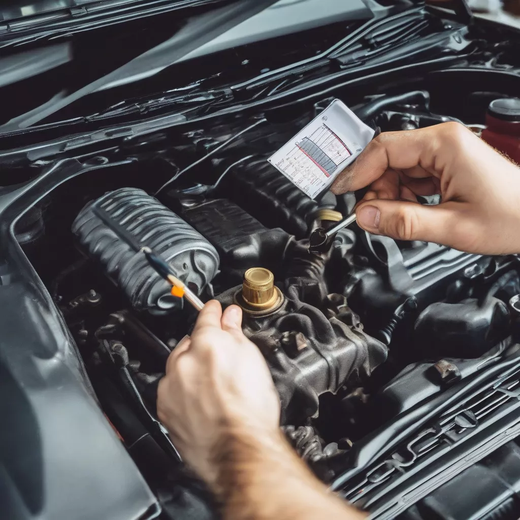 Checking Car Engine Oil Level