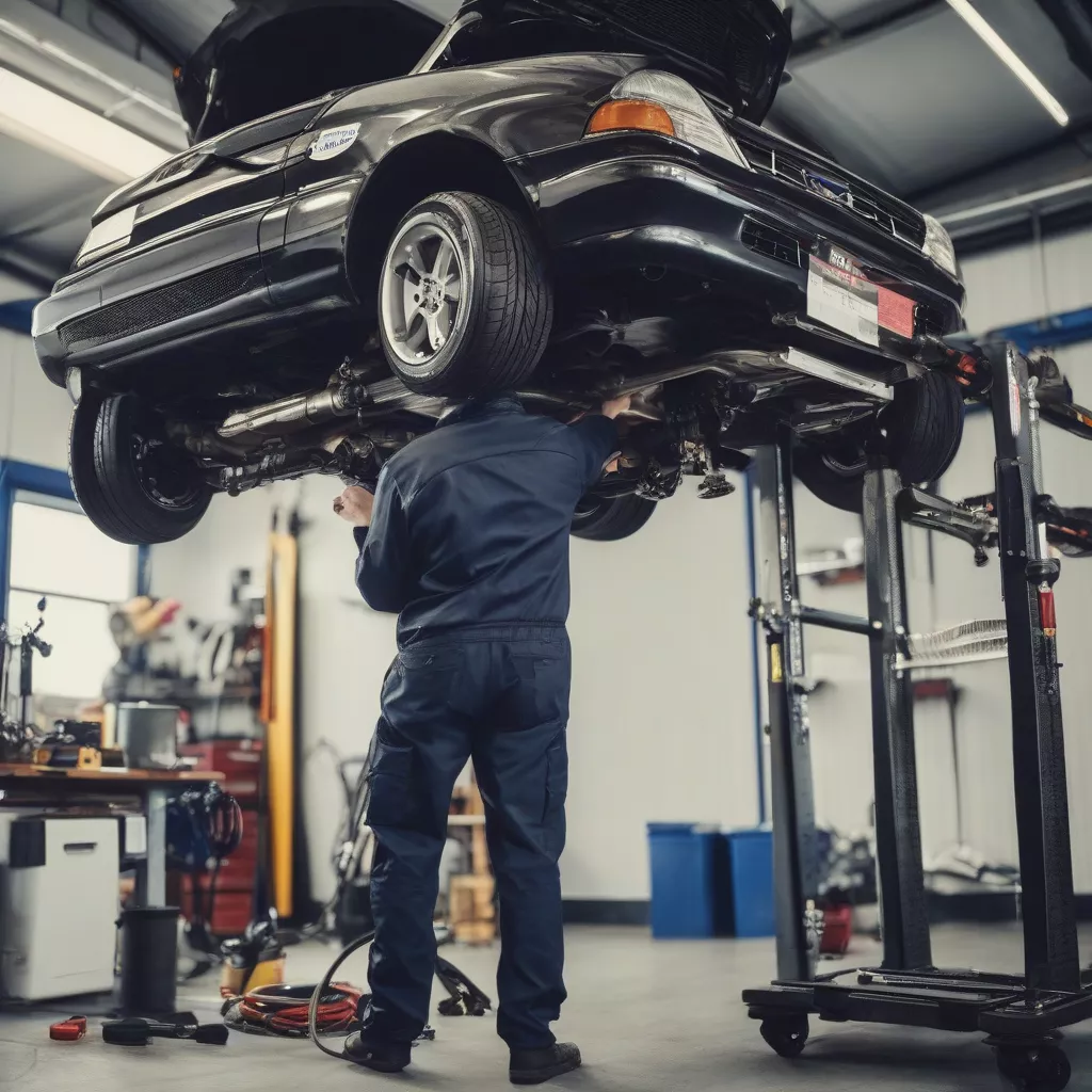 Inspecting a truck's suspension