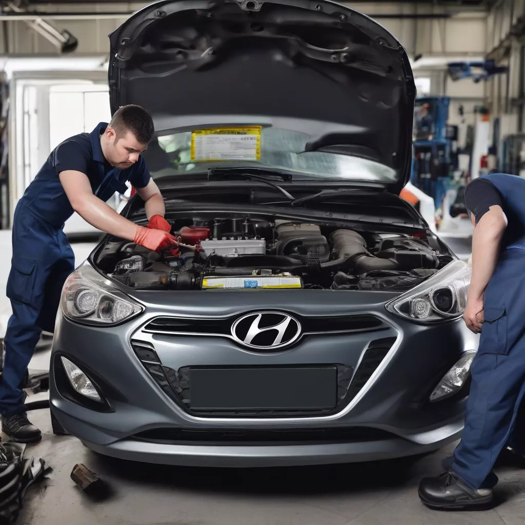 Kiểm tra động cơ xe Hyundai i20 cũ