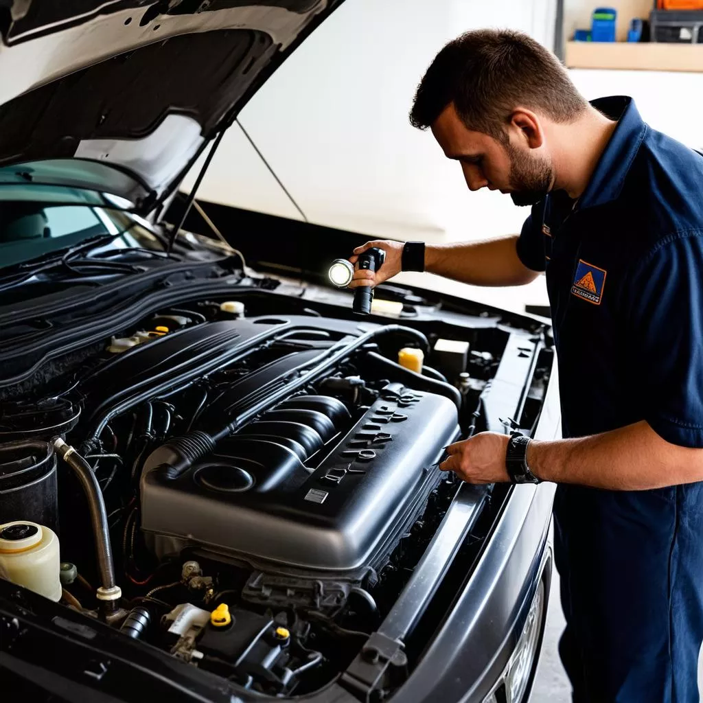 检查二手车发动机