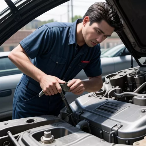 中古車のエンジン点検