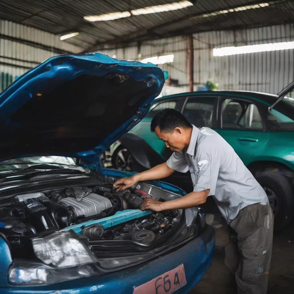 Kiểm tra động cơ tại gara ô tô tại Thái Nguyên