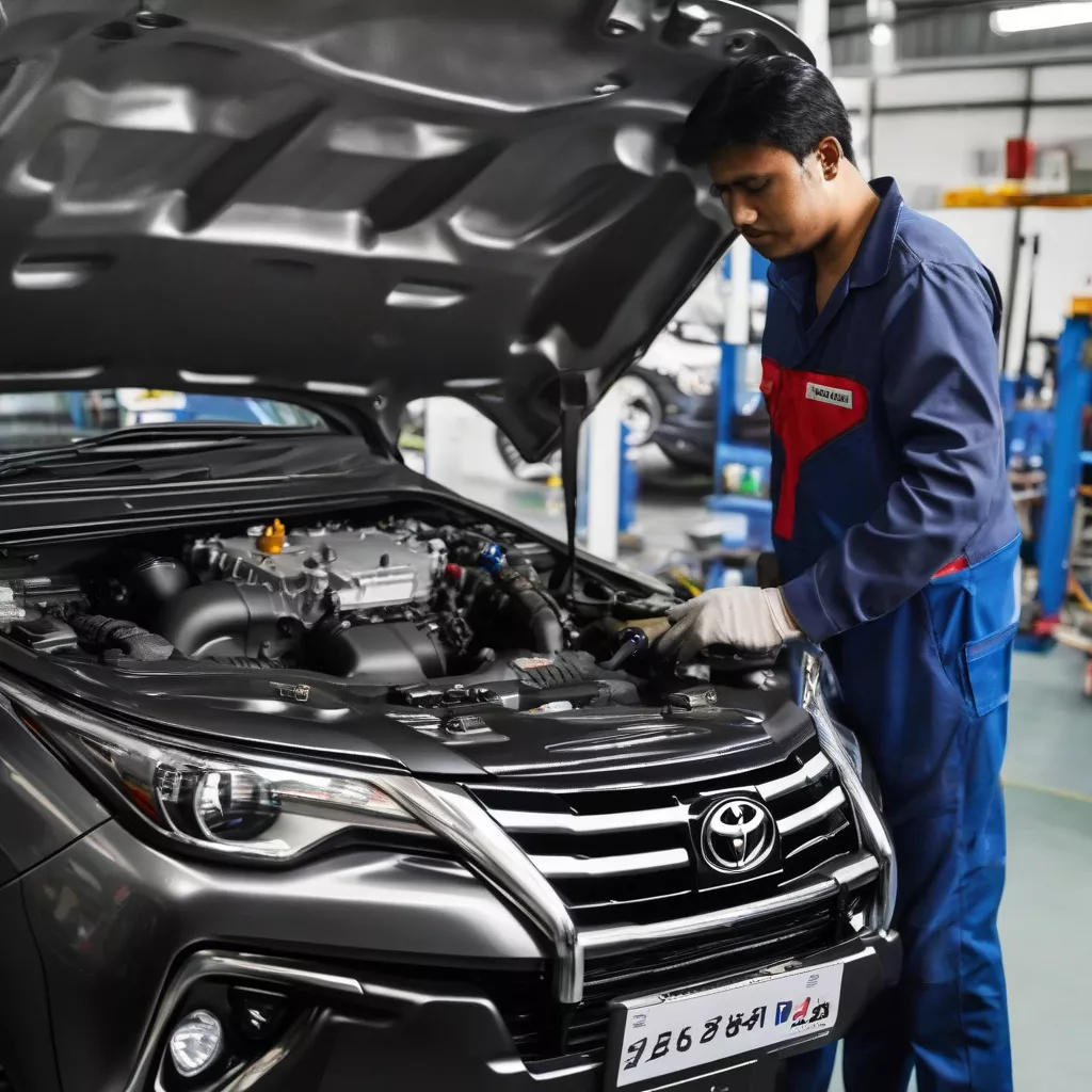 Kiểm tra động cơ xe Fortuner cũ