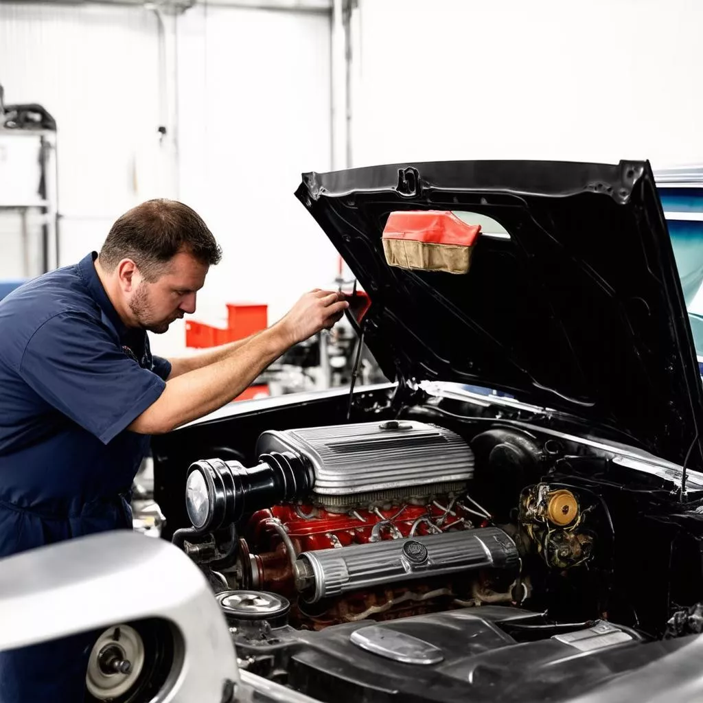 Kiểm tra động cơ xe ô tô cổ điển